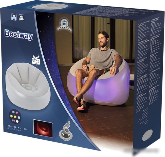 Надувное кресло Bestway Luxury Outdoor LED 75086