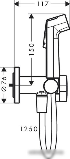 Гигиенический душ Hansgrohe Bidette 1jet S 29232000