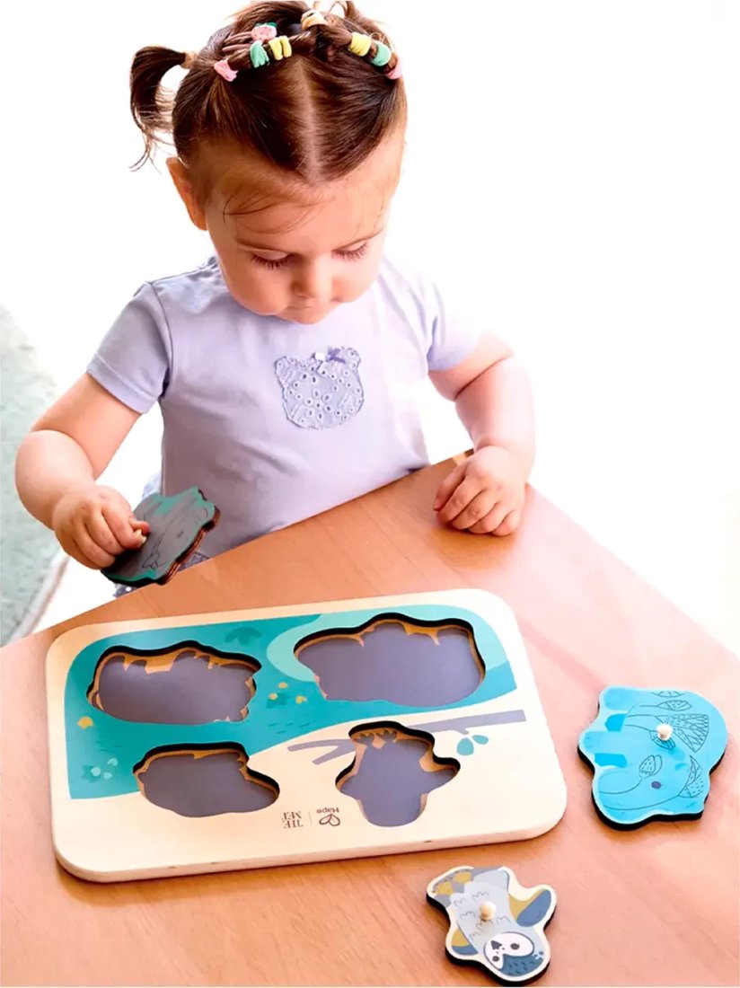 Сортер Hape Умняша Бегемот Уильям и его друзья E1463_HP