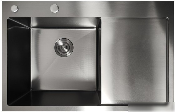 Кухонная мойка Stellar Decor S6550NB-L-D (нано черный)