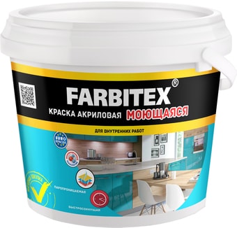 Краска Farbitex Акриловая моющаяся 25 кг (белый)