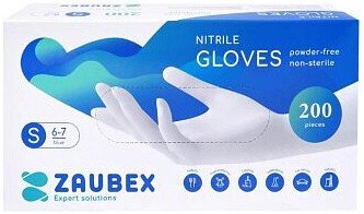 Виниловые перчатки Zaubex 9122526 (S, 200 шт)