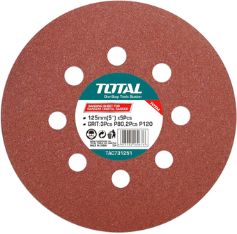 Набор шлифкругов Total TOTAL TAC731251 (5 шт)