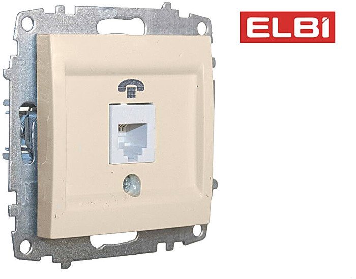 Розетка телефонная Elbi Zena-Vega 609-010300-221 (кремовый)