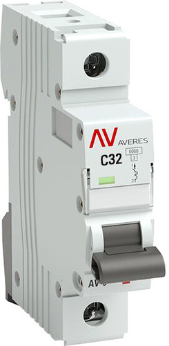 Выключатель автоматический EKF Averes AV-6 1P 32A (C) 6kA mcb6-1-32C-av