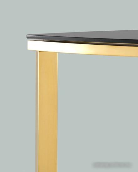 Консольный стол Stool Group Альба 115x30 ECST-095-SR-TG (стекло черное/сталь золото)
