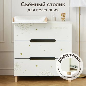 Детский комод Happy Baby Fioki 91036 (молочный)
