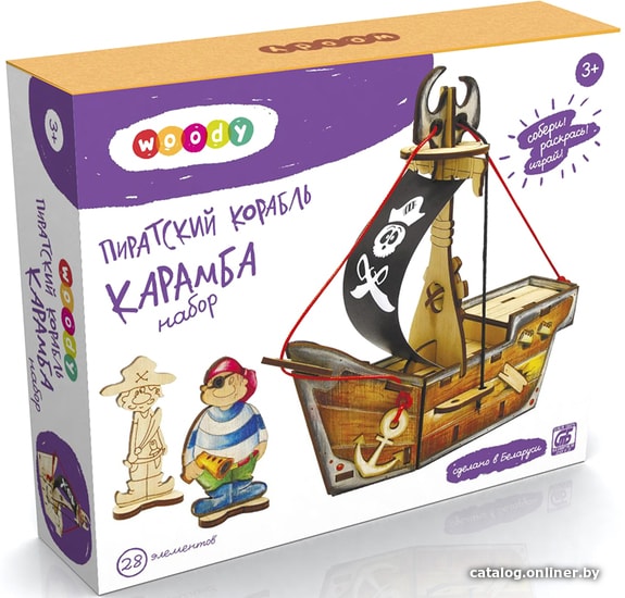 3Д-пазл Woody Пиратский корабль Карамба 00761