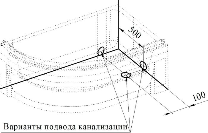 Душевой поддон Radomir 118x78 1-11-0-1-0-009