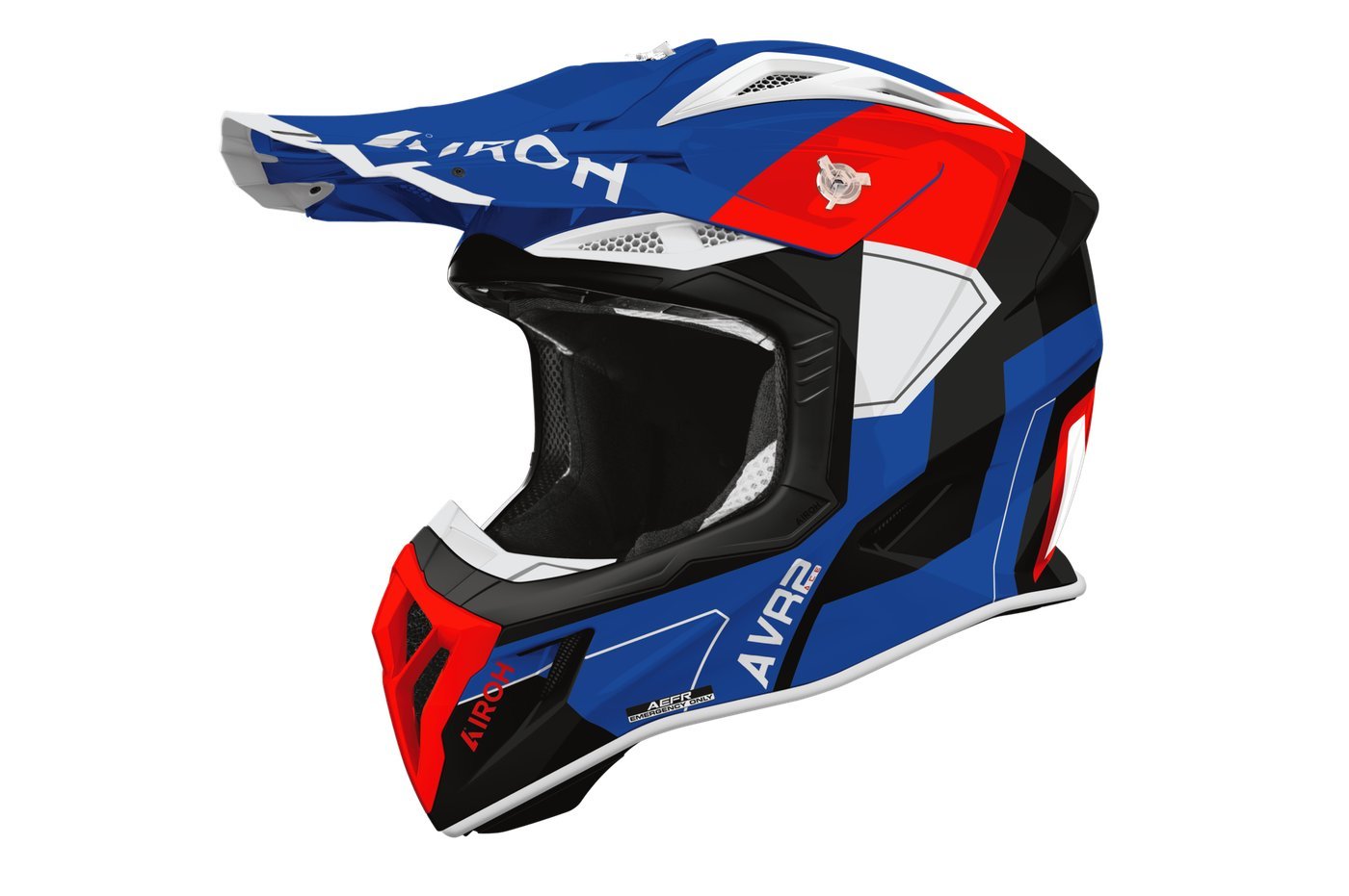 Мотошлем Airoh Aviator Ace 2 Shield AV22S18-M (M, синий/красный глянец)