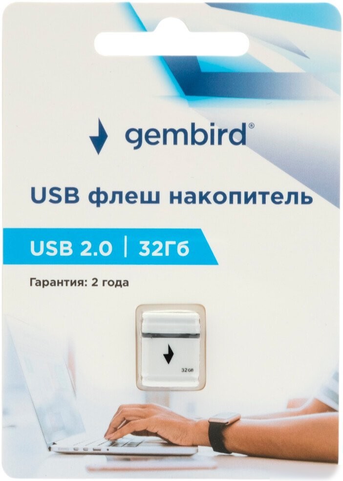 USB Flash Gembird GFL-2.0-32mini 32Gb (белый)