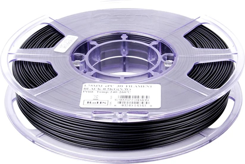 Пластик eSUN PС PC175B05TW1 (1.75мм, 500г, черный)