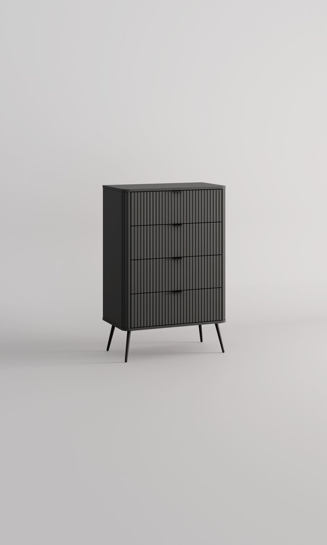 Комод Arvento Rondo 4S (графит/дарк грей)