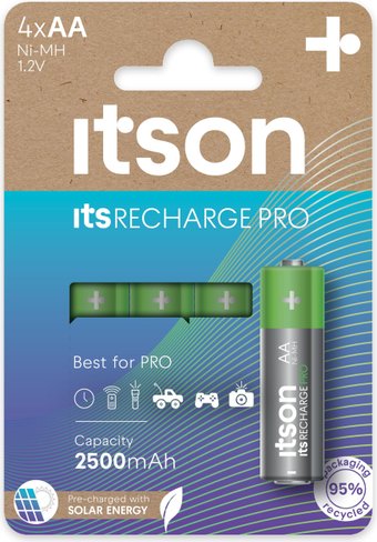 Аккумулятор Itson Rechargeable HR06 AA 2500mAh Blister (4 шт.)