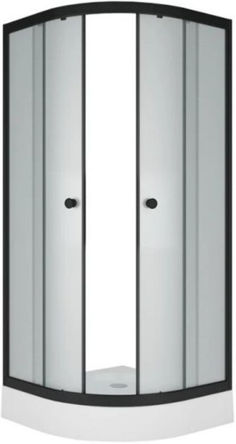 Душевой уголок Метакам Classic Black 80x80 ШПS_013569 (матовое стекло)