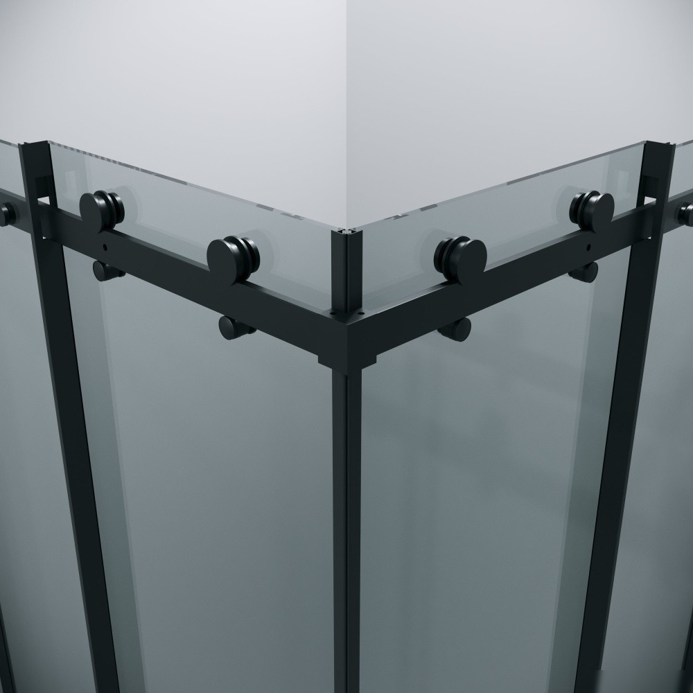 Душевой уголок Grossman Classic 90x90x195 300.K33.04.9090.21.00 (черный матовый/прозрачное стекло)