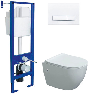 Унитаз подвесной Berges Wasserhaus Okus + Okus Slim SO + Atom Line 410 042446
