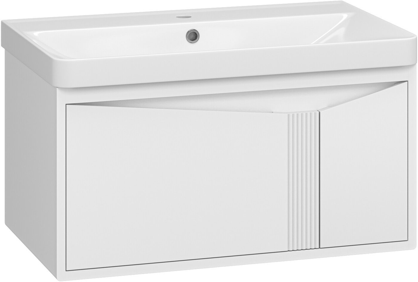 Brevita Тумба с умывальником Cascade 80 CAS-09080-011Я+RCW-141880WH