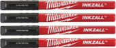 Набор маркеров строительных Milwaukee Inkzall 48223164 (4 шт, черный)
