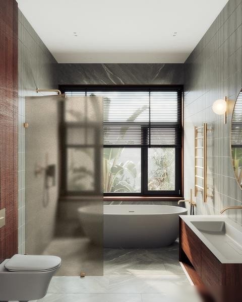 Душевая стенка MaybahGlass 79x195 MGD-265-2 (бронзовое матовое стекло/бронза)