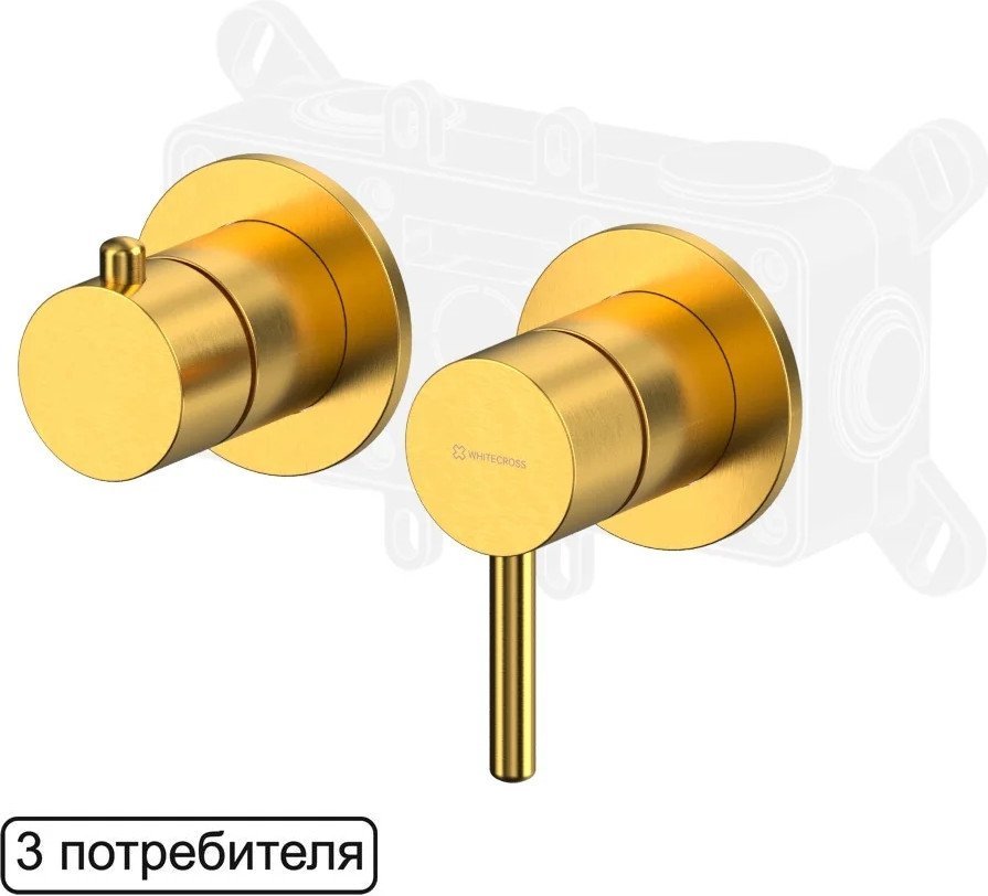 Смеситель Whitecross Y1243GLB (брашированное золото)