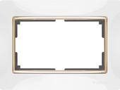 Рамка Werkel Snabb WL03-Frame-01-DBL (белый/золото)