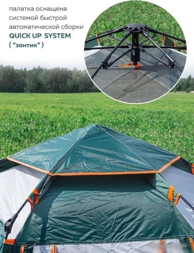 Кемпинговая палатка ForceKraft FK-TENT-1 (зеленый)