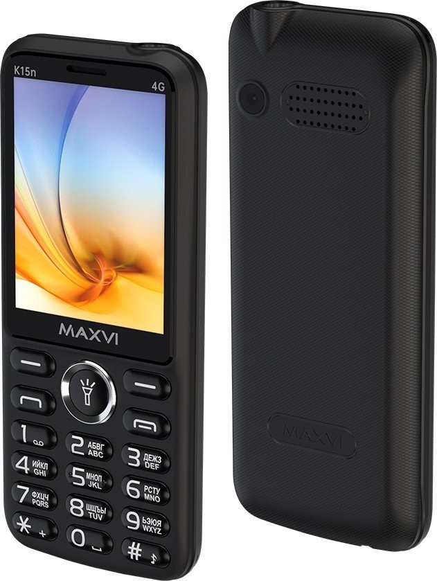 Кнопочный телефон Maxvi K15n 4G (черный)