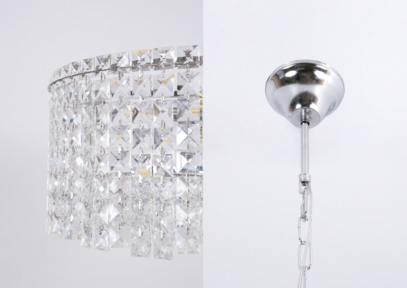 Подвесная люстра Estares Diona 10хЕ14-600х810-CHROME/CRYSTAL-220-IP20