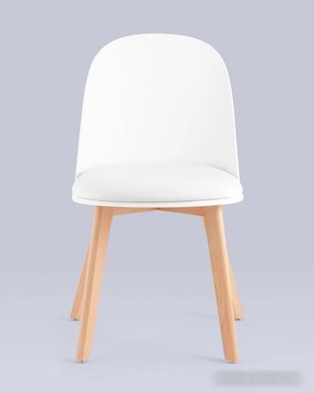 Стул Stool Group Fog с подушкой SL-7022DM (белый, деревянные ножки)