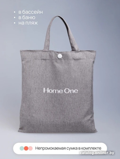 Шторка-занавеска для ванны Home One Linen 180x200 412876 (серый)