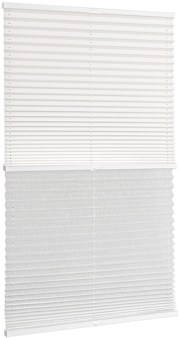 Плиссе Delfa Basic Uni СПШ-3116/3504 Plain Transparent (52x160, белый/белый)