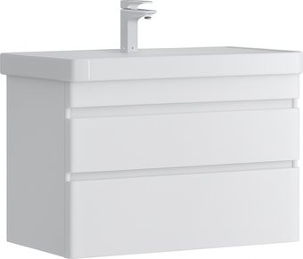 EQUIL Тумба с умывальником Eltoro White 70.2Y 9595 + Volna Найс 70 (подвесная)