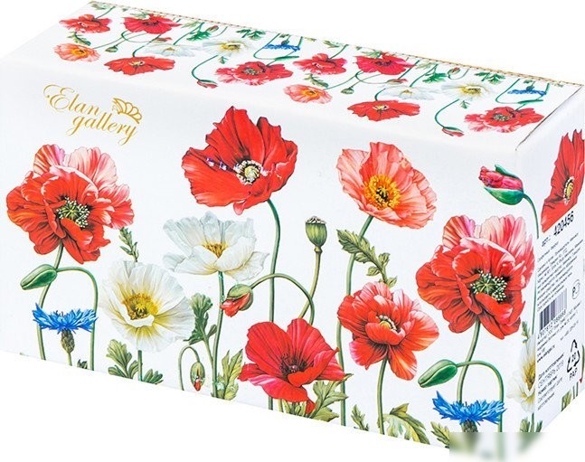 Салфетница Elan Gallery Маки New Bone China 420456