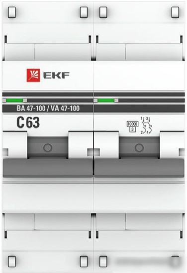 Выключатель автоматический EKF PROxima mcb47100-2-63C-pro