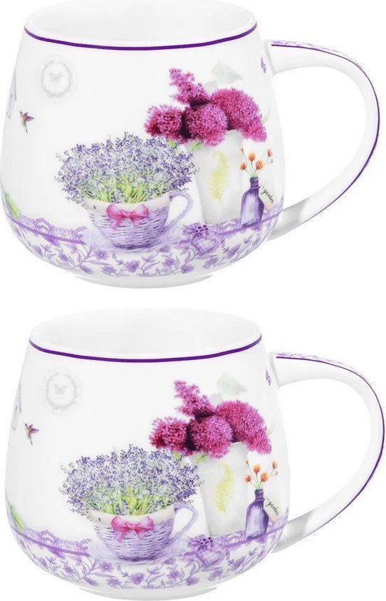 Набор кружек Elan Gallery Лаванда New Bone China 420771