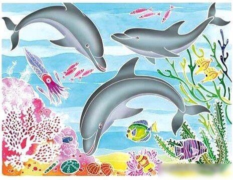 Набор для рисования SentoSphere Aquarellum Дельфины 6220