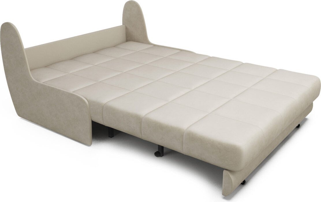 Диван Мебель-АРС Аккордеон Барон №2 ППУ 120x200 (бархат бежевый Star Velvet 6 Light Beige)