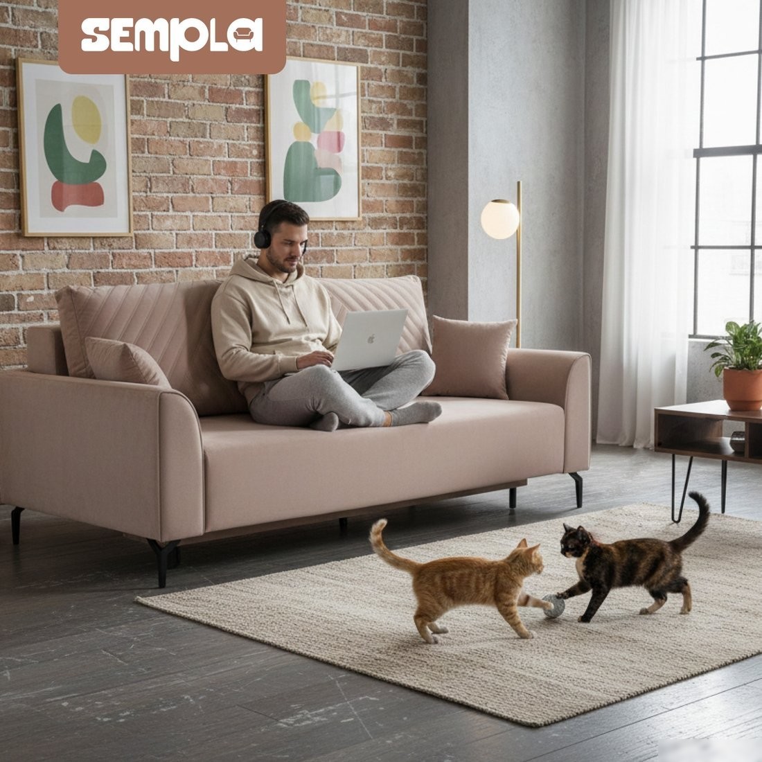 Диван Sempla Берген 2 (альба мокко)