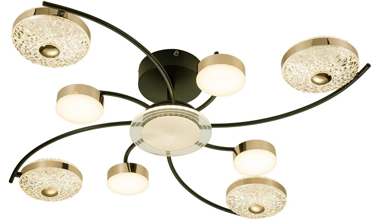Припотолочная люстра Escada 10208/8LED (черный/золото)