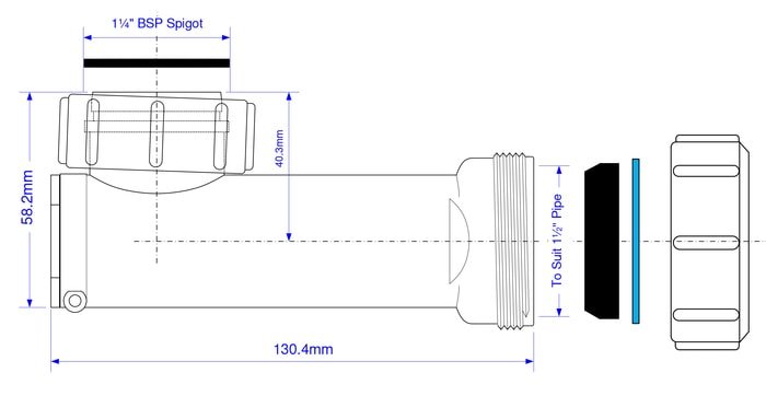 Сифон McAlpine WHB1-40