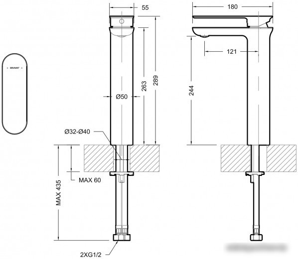 Смеситель Bravat Gina F165104C-A-ENG