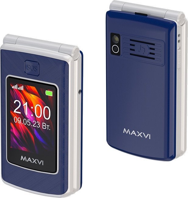 Кнопочный телефон Maxvi E28 (синий)