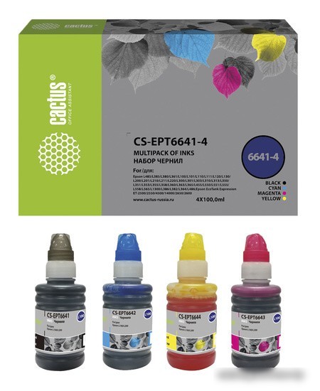 Чернила CACTUS CS-EPT6641-4