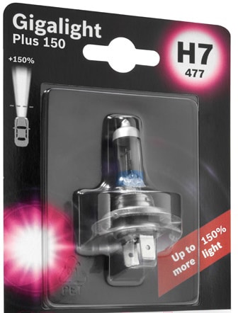 Галогенная лампа Bosch H7 Gigalight Plus 150 1шт