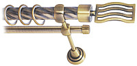 Карниз для штор Lm Decor Стайл 165 2р витой 25/16мм (антик, 2.8м)