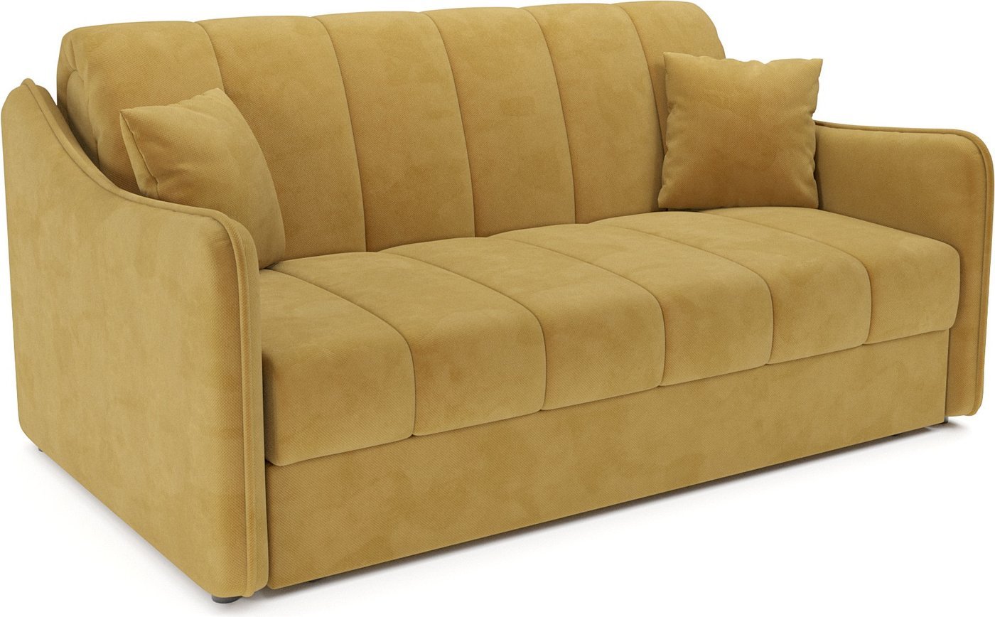 Диван Мебель-АРС аккордеон Давос НПБ 180x200 см M2-115-46 (Cabrio 27 желтый)