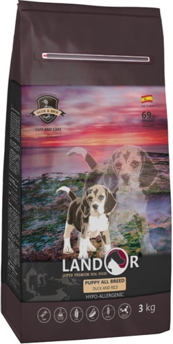 Сухой корм для собак Landor Puppy Duck with Rice 15 кг