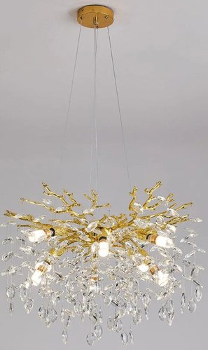 Подвесная люстра Estares Roxana 55 E14х8 R-600x1200-GOLD/CRYSTAL-220-IP20