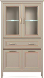Шкаф-витрина BRW Classic REG2W2D1S/170 с подсветкой (глиняный серый)